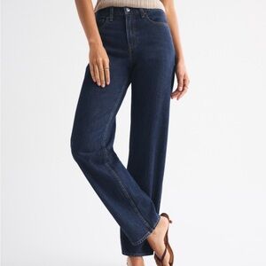 Abercrombie & Fitch Dark Blue High Rise Loose Jeans